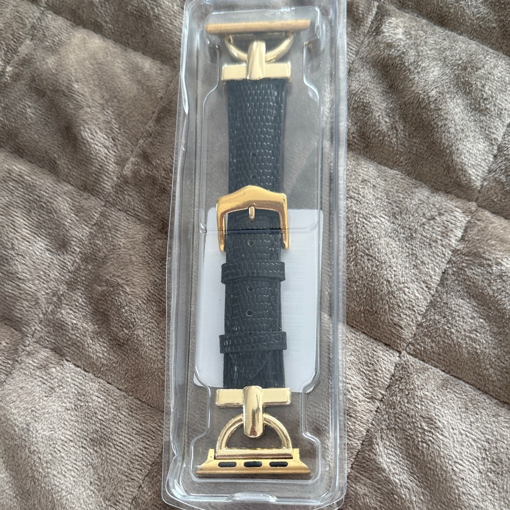 my Pretty Strap brand. Elegant Black and Gold iWatch Strap